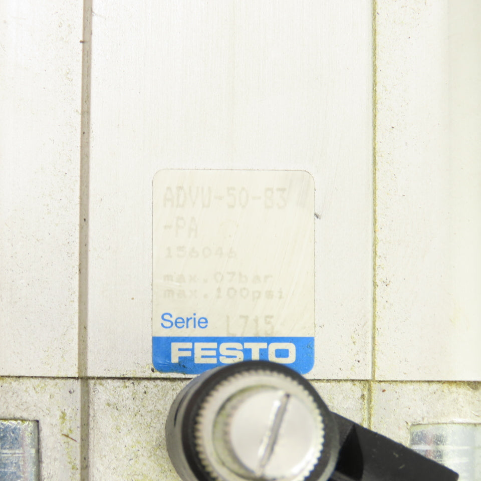 Festo ADVU-50-83-PA Double Acting Pneumatic Cylinder 77mm Stroke 40mm Bore