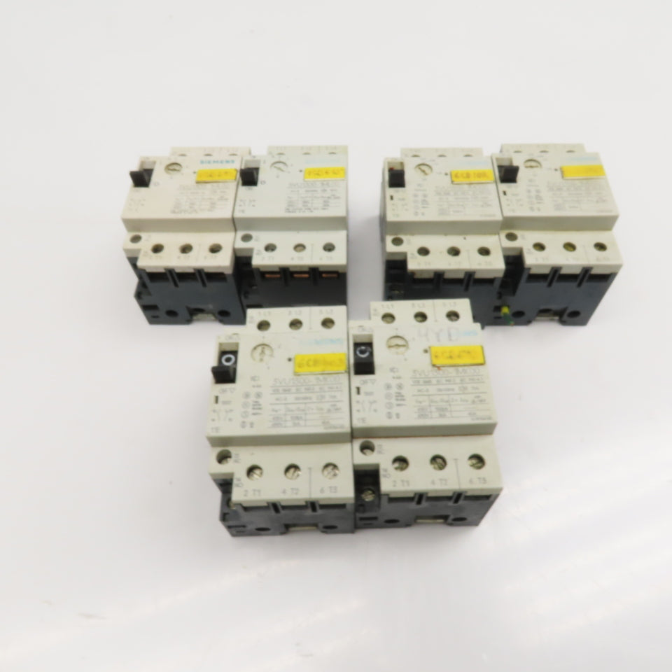 Siemens 3VU1300 600V 3 Pole 1NO+1NC Manual Starter Overload Trip Select Lot Of 6