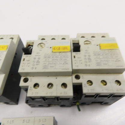 Siemens 3VU1300 600V 3 Pole 1NO+1NC Manual Starter Overload Trip Select Lot Of 6