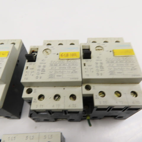 Siemens 3VU1300 600V 3 Pole 1NO+1NC Manual Starter Overload Trip Select Lot Of 6