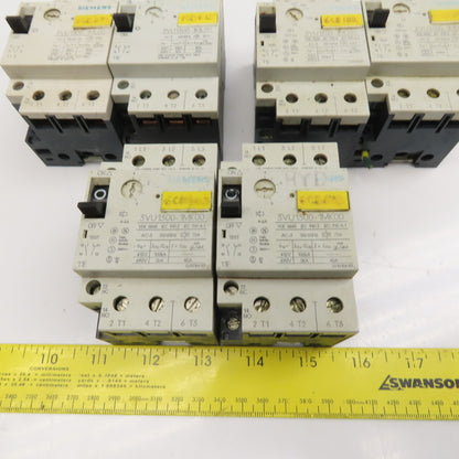 Siemens 3VU1300 600V 3 Pole 1NO+1NC Manual Starter Overload Trip Select Lot Of 6