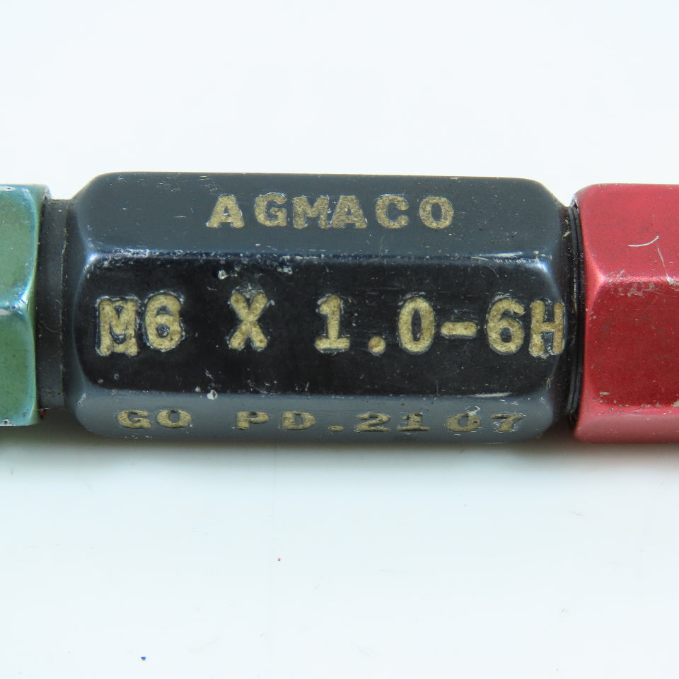 Agmaco M6 x 1.0 6H Double End Thread Plug Gage Go PD .2107 No Go PD .2165