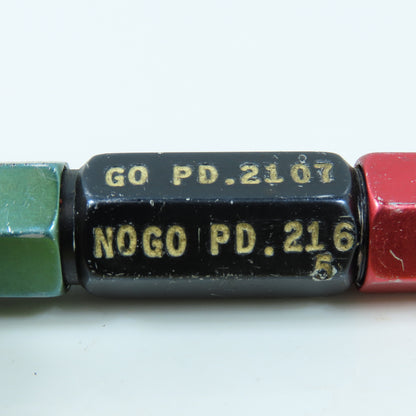 Agmaco M6 x 1.0 6H Double End Thread Plug Gage Go PD .2107 No Go PD .2165