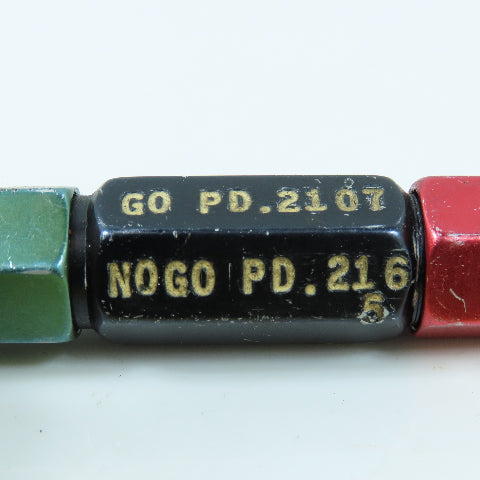 Agmaco M6 x 1.0 6H Double End Thread Plug Gage Go PD .2107 No Go PD .2165