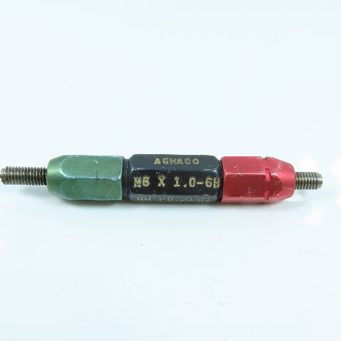 Agmaco M6 x 1.0 6H Double End Thread Plug Gage Go PD .2107 No Go PD .2165