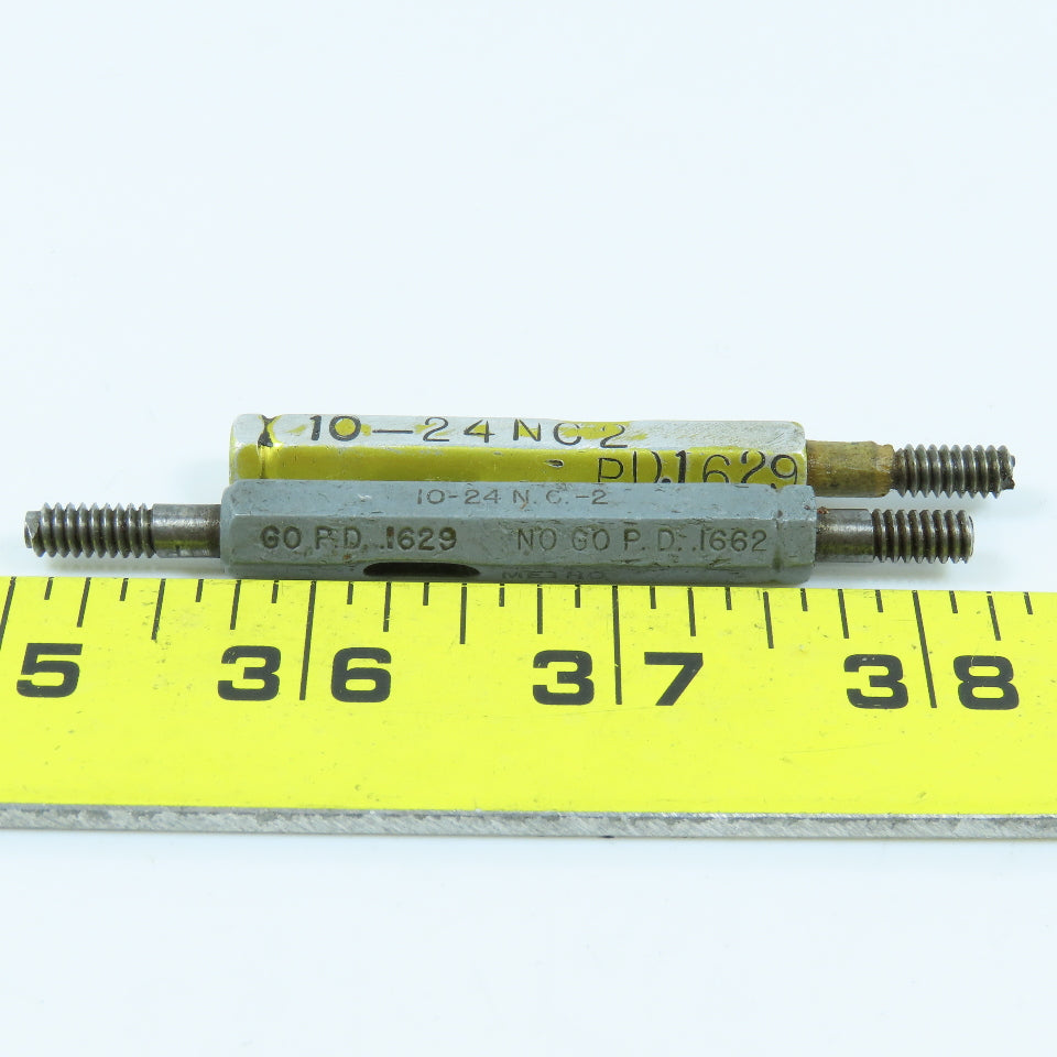 10-24 NC-2 Thread Plug Gage Go .1629 No Go.1662 Lot of 2