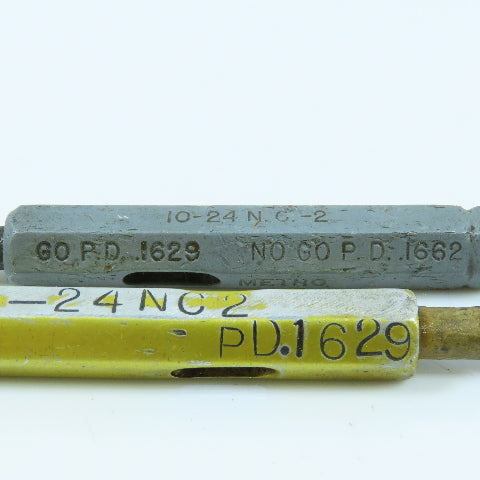 10-24 NC-2 Thread Plug Gage Go .1629 No Go.1662 Lot of 2