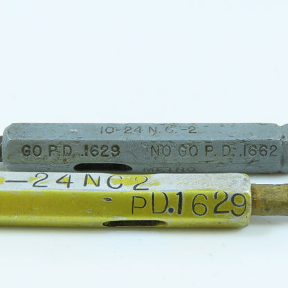 10-24 NC-2 Thread Plug Gage Go .1629 No Go.1662 Lot of 2
