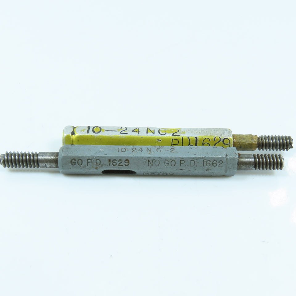 10-24 NC-2 Thread Plug Gage Go .1629 No Go.1662 Lot of 2