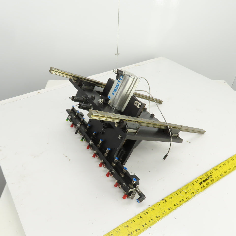 Festo ADVU-40-80-A-PA 10 Station Vacuum Pick And Place Arm Fixture