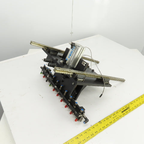 Festo ADVU-40-80-A-PA 10 Station Vacuum Pick And Place Arm Fixture