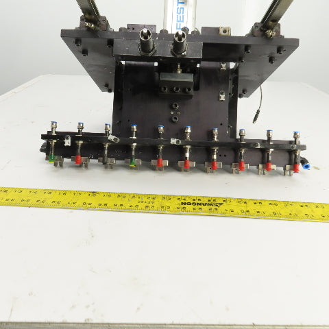 Festo ADVU-40-80-A-PA 10 Station Vacuum Pick And Place Arm Fixture