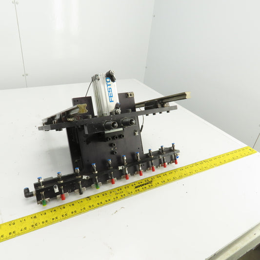 Festo ADVU-40-80-A-PA 10 Station Vacuum Pick And Place Arm Fixture