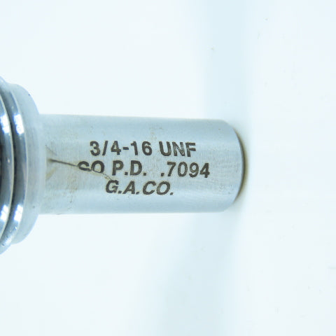 3/4"-16 UNF Thread Plug Gage Go Only PD .5991
