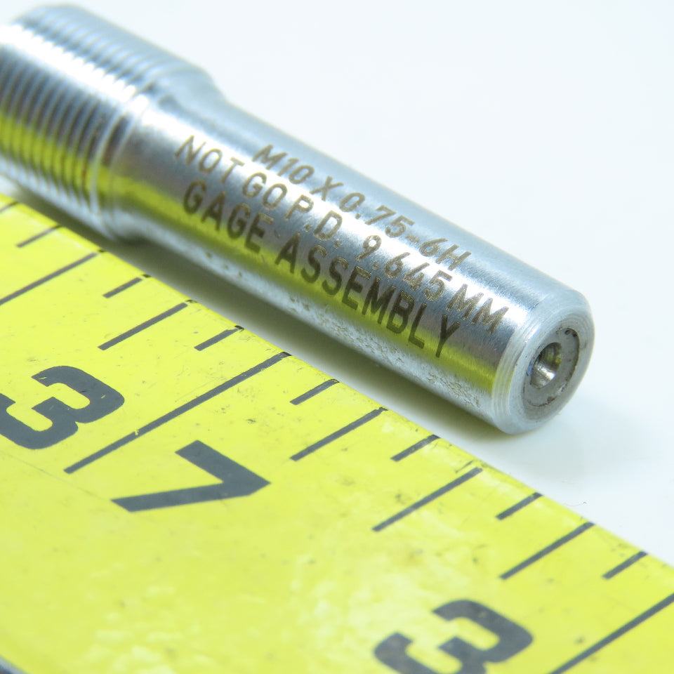 M10 x .75 6H Thread Plug Gage No Go Only PD 9.645