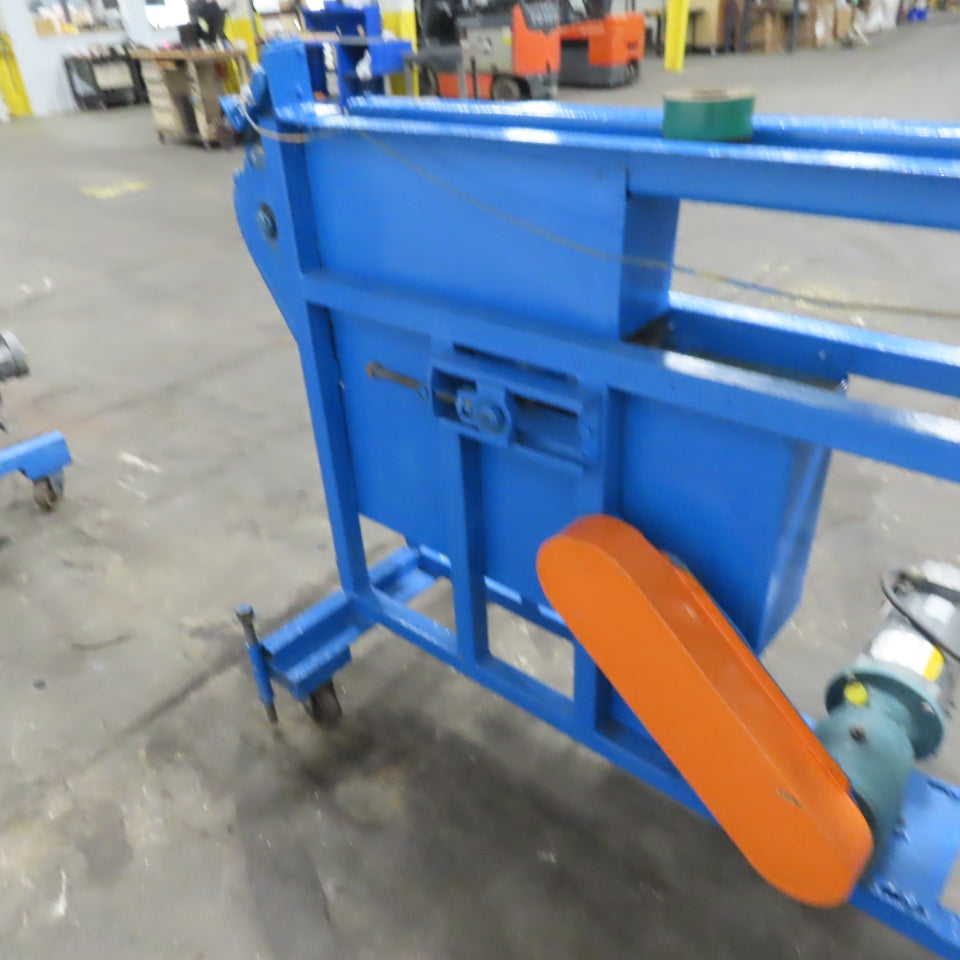 4" Wide 72" Center Drive Slide Bed Conveyor 115/220 Single Phase 0-135FPM