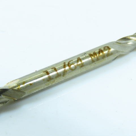 YG-1 11/64" HSS Square End Mill Center Cutting 4 Flute Double End Lot of 3