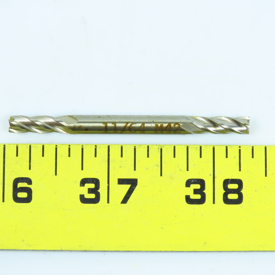 YG-1 11/64" HSS Square End Mill Center Cutting 4 Flute Double End Lot of 3