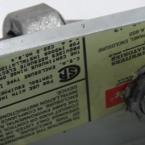 Allen Bradley 800T-PB16 Red Illuminated Push Button 120V W/Hoffman Enc