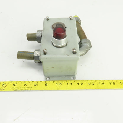 Allen Bradley 800T-PB16 Red Illuminated Push Button 120V W/Hoffman Enc