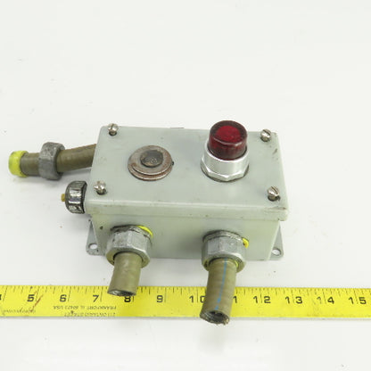 Allen Bradley 800T-PB16 Red Illuminated Push Button 120V W/Hoffman Enc