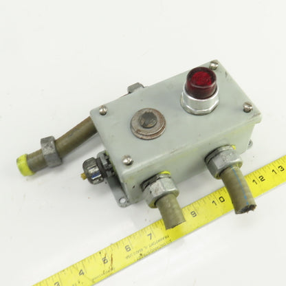 Allen Bradley 800T-PB16 Red Illuminated Push Button 120V W/Hoffman Enc