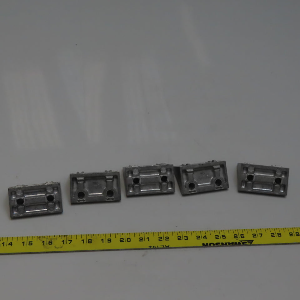 Misumi Series 8 Reversal Brackets, W/Tab, 2 Slots, 4 Holes Lot of 5