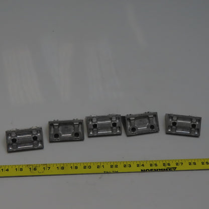 Misumi Series 8 Reversal Brackets, W/Tab, 2 Slots, 4 Holes Lot of 5