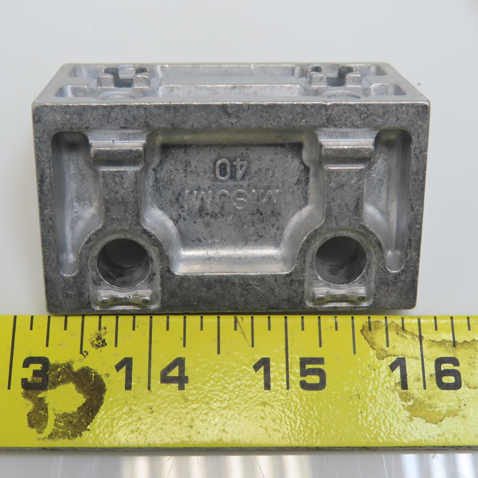 Misumi Series 8 Reversal Brackets, W/Tab, 2 Slots, 4 Holes Lot of 5