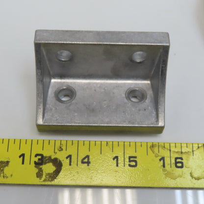 Misumi Series 8 Reversal Brackets, W/Tab, 2 Slots, 4 Holes Lot of 5