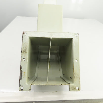 6" x 5-1/2"Electrical Wireway Trough Gutter Elbow W/Divider Lot Of 2