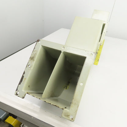 6" x 5-1/2"Electrical Wireway Trough Gutter Elbow W/Divider Lot Of 2