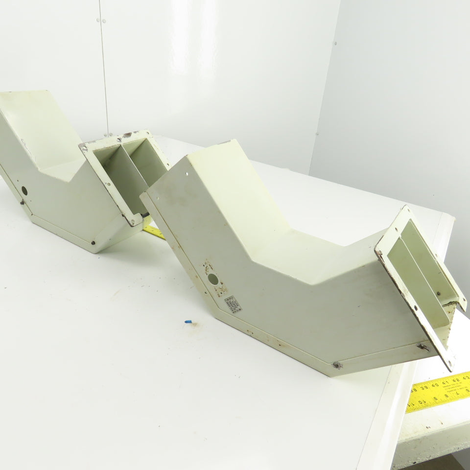 6" x 5-1/2"Electrical Wireway Trough Gutter Elbow W/Divider Lot Of 2