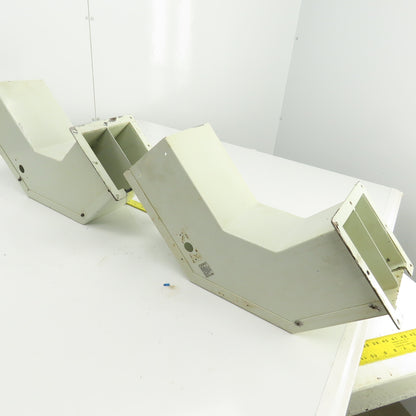 6" x 5-1/2"Electrical Wireway Trough Gutter Elbow W/Divider Lot Of 2