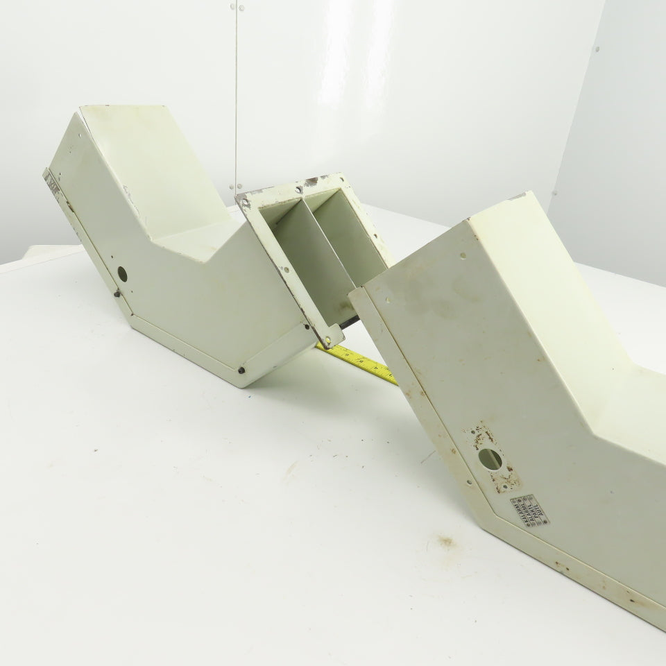 6" x 5-1/2"Electrical Wireway Trough Gutter Elbow W/Divider Lot Of 2