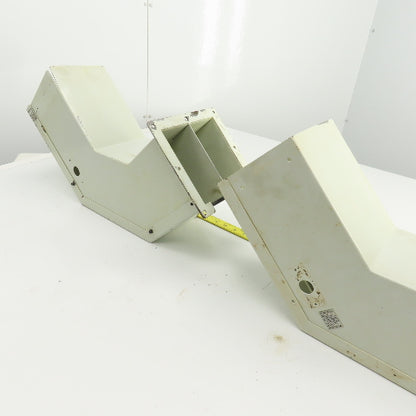 6" x 5-1/2"Electrical Wireway Trough Gutter Elbow W/Divider Lot Of 2