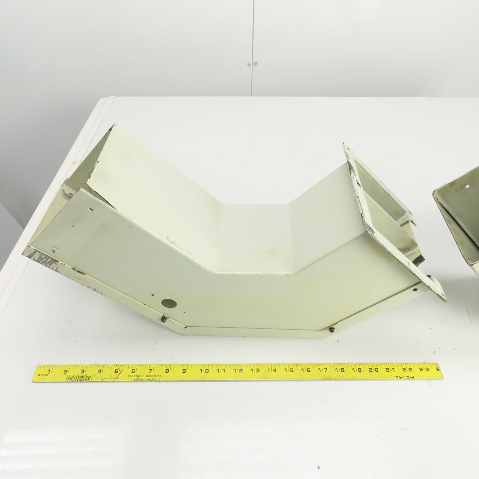 6" x 5-1/2"Electrical Wireway Trough Gutter Elbow W/Divider Lot Of 2