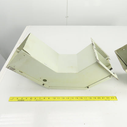 6" x 5-1/2"Electrical Wireway Trough Gutter Elbow W/Divider Lot Of 2