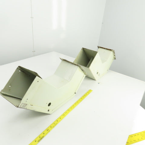 6" x 5-1/2"Electrical Wireway Trough Gutter Elbow W/Divider Lot Of 2
