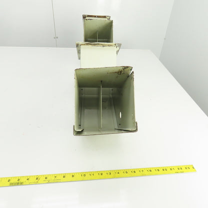 6" x 5-1/2"Electrical Wireway Trough Gutter Elbow W/Divider Lot Of 2