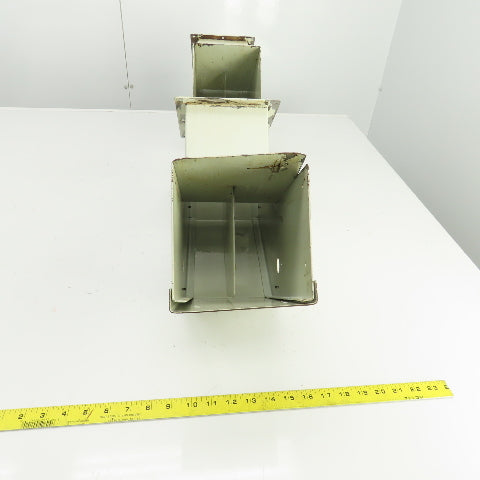 6" x 5-1/2"Electrical Wireway Trough Gutter Elbow W/Divider Lot Of 2