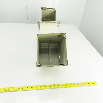 6" x 5-1/2"Electrical Wireway Trough Gutter Elbow W/Divider Lot Of 2