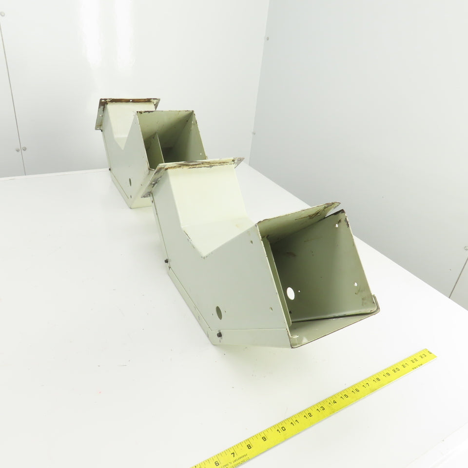 6" x 5-1/2"Electrical Wireway Trough Gutter Elbow W/Divider Lot Of 2