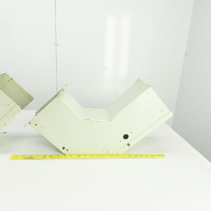 6" x 5-1/2"Electrical Wireway Trough Gutter Elbow W/Divider Lot Of 2