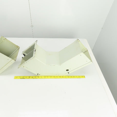6" x 5-1/2"Electrical Wireway Trough Gutter Elbow W/Divider Lot Of 2