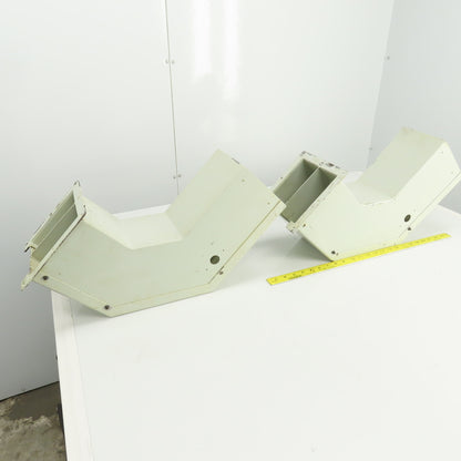 6" x 5-1/2"Electrical Wireway Trough Gutter Elbow W/Divider Lot Of 2