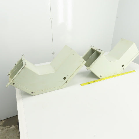 6" x 5-1/2"Electrical Wireway Trough Gutter Elbow W/Divider Lot Of 2