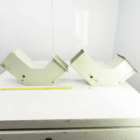 6" x 5-1/2"Electrical Wireway Trough Gutter Elbow W/Divider Lot Of 2