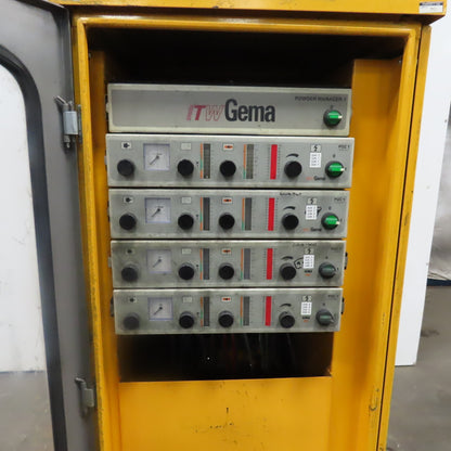 ITW Gema Type PGC 1 Powder Coat Gun Controller 4 Gun System, Cabinet 100-240V
