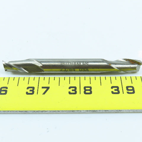 Putnam SX4-B11X 23/64" 2 Flute Square End Mill Center Cutting 3/8" Shank Lot/4
